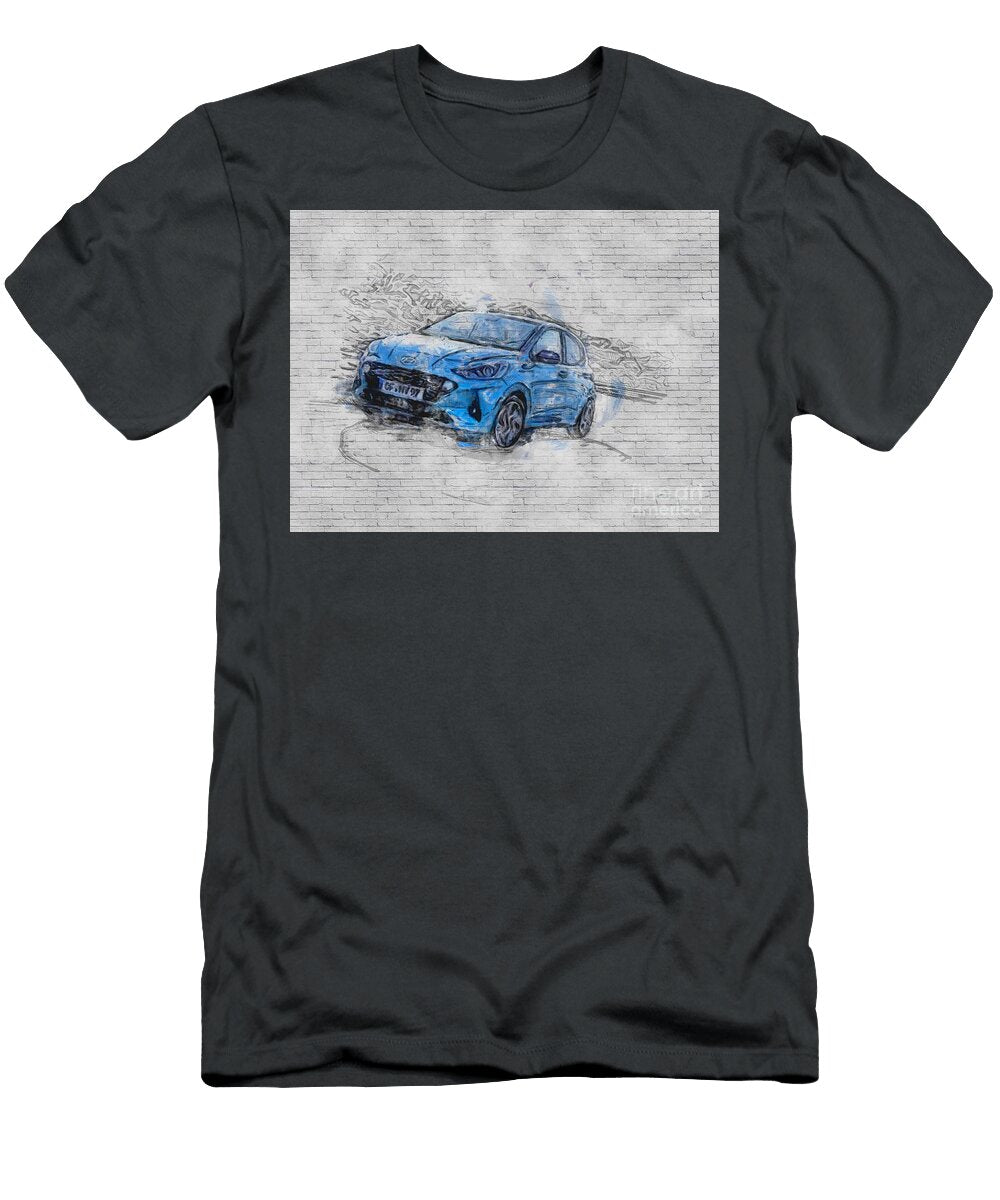 Hyundai I10 2020 Exterior Compact Hatchback New Blue Korean Cars Ashtyn Treutel T-Shirt