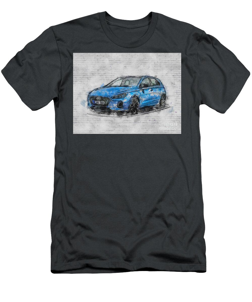 Hyundai I30 2017 New Blue Hatchback Ashtyn Treutel T-Shirt