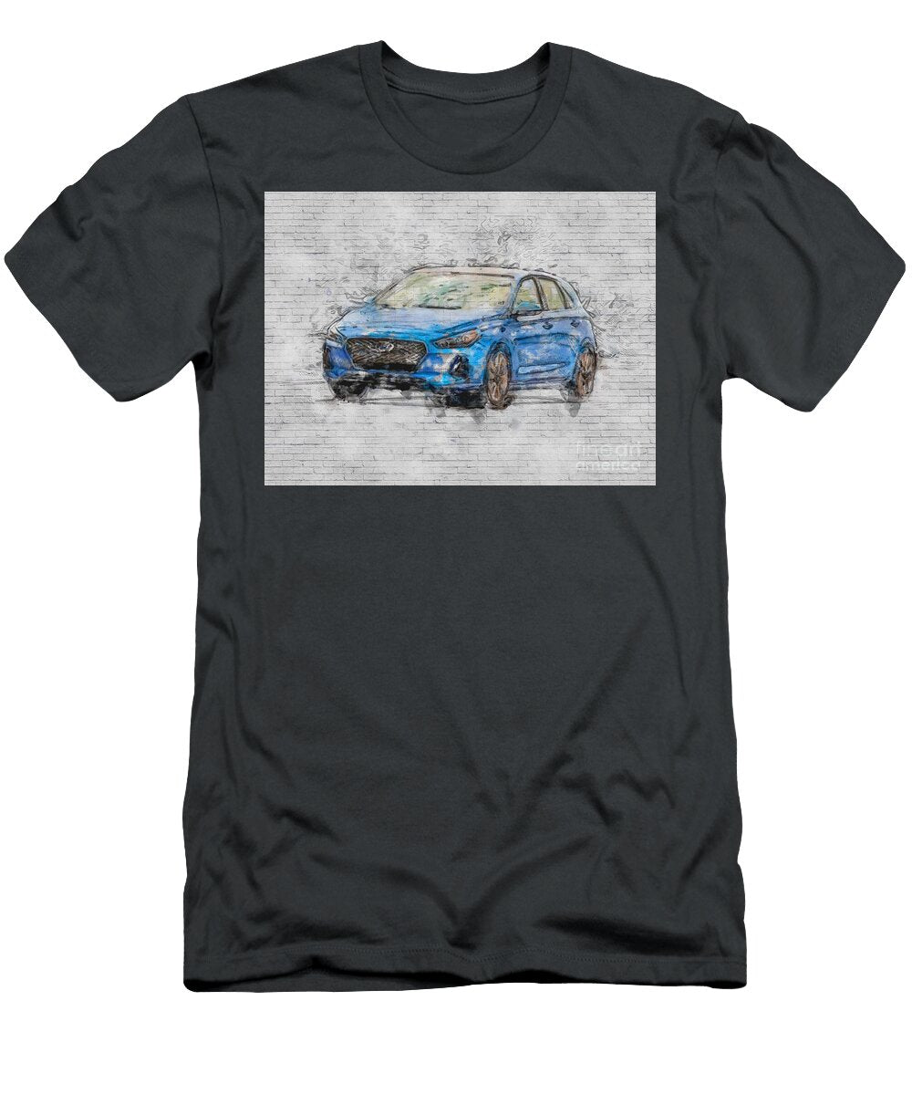 Hyundai I30 2018 Elantra Gt Hatchback New Blue Korean Cars Ashtyn Treutel T-Shirt