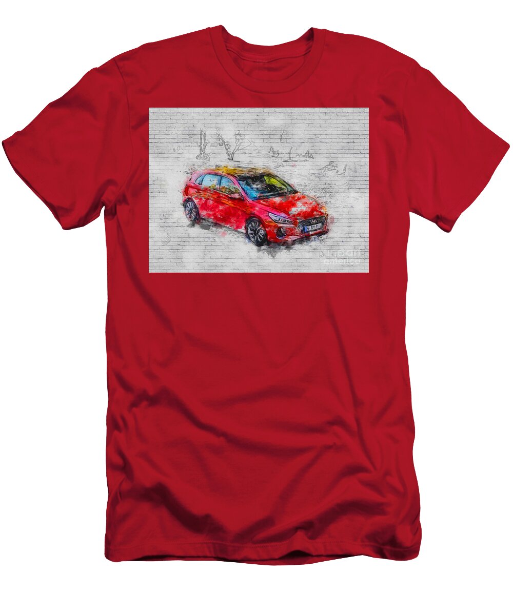 Hyundai I30 2018 Red Hatchback South Korean Cars Sr Premium Ashtyn Treutel T-Shirt