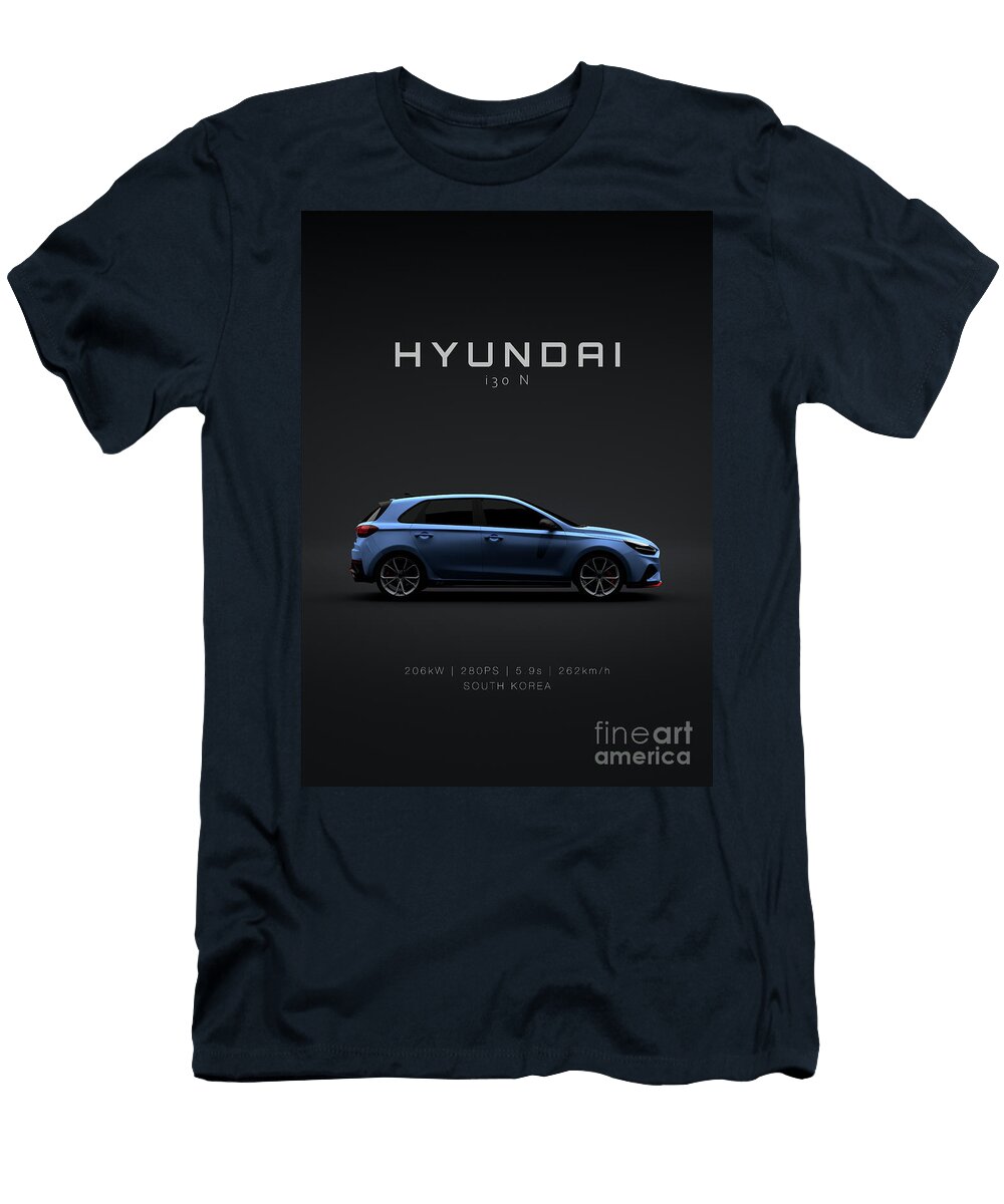 Hyundai I30 N 2021 Blue Specs Mihai Maxim T-Shirt