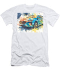 Hyundai Ioniq 2017 Hybrid Hatchback Electric Car Colorful Art Vibrant Electric Car Painting Hollie Love T-Shirt