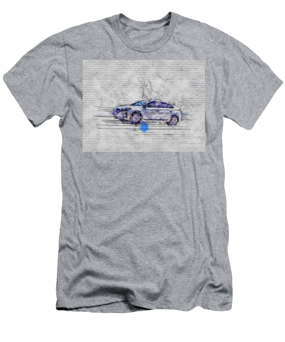 Hyundai Ioniq 2018 Exterior Electric Car Hatchback Environmental Cars New White Ashtyn Treutel T-Shirt