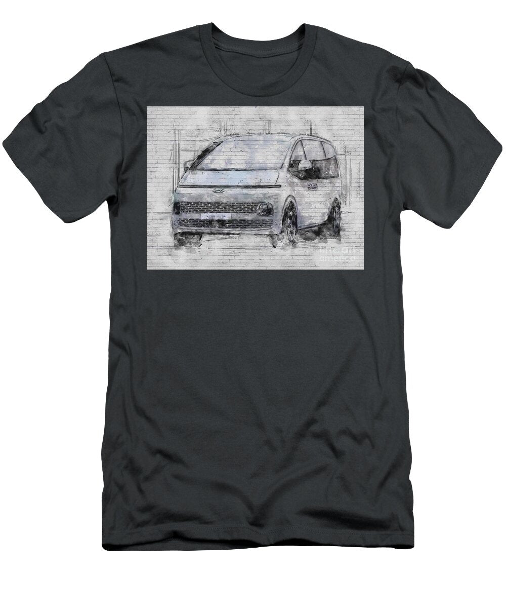 Hyundai Staria 2021 Exterior Minivan New Silver Korean Cars Ashtyn Treutel T-Shirt