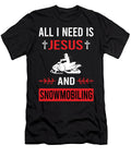 I Need Jesus Snowmobiling Snowmobile Petrona Romero T-Shirt
