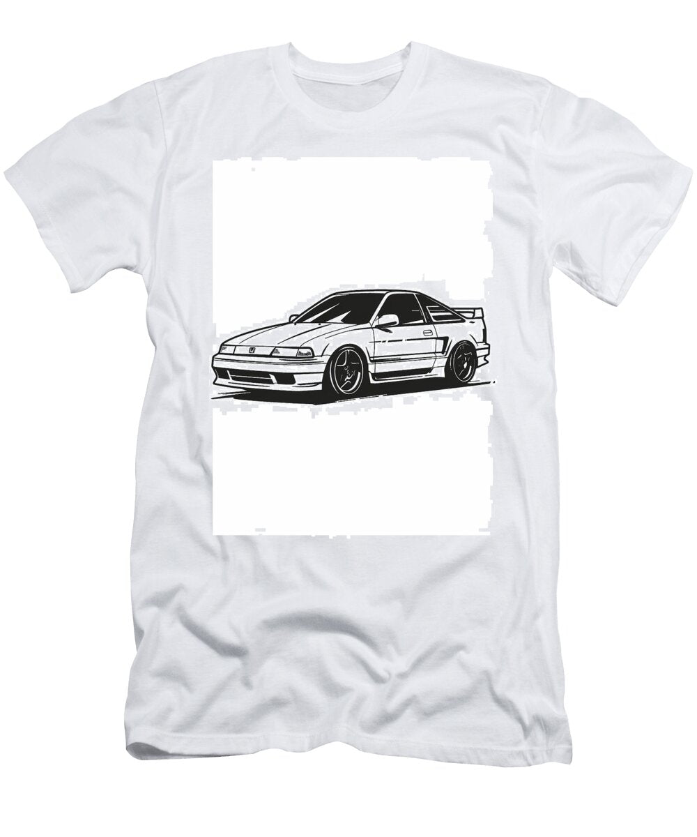 Iconic Tuner Honda Crx Sir Jdm Hatchback Stunning Car Illustration Cortez Schinner T-Shirt