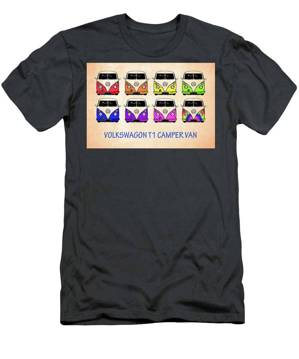Iconic VW Camper Vans Steve Whitham T-Shirt