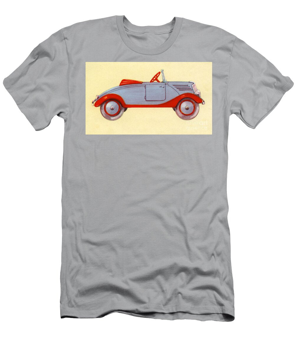 Illustration of Toy Car 1935 Screen Print American School T-Shirt