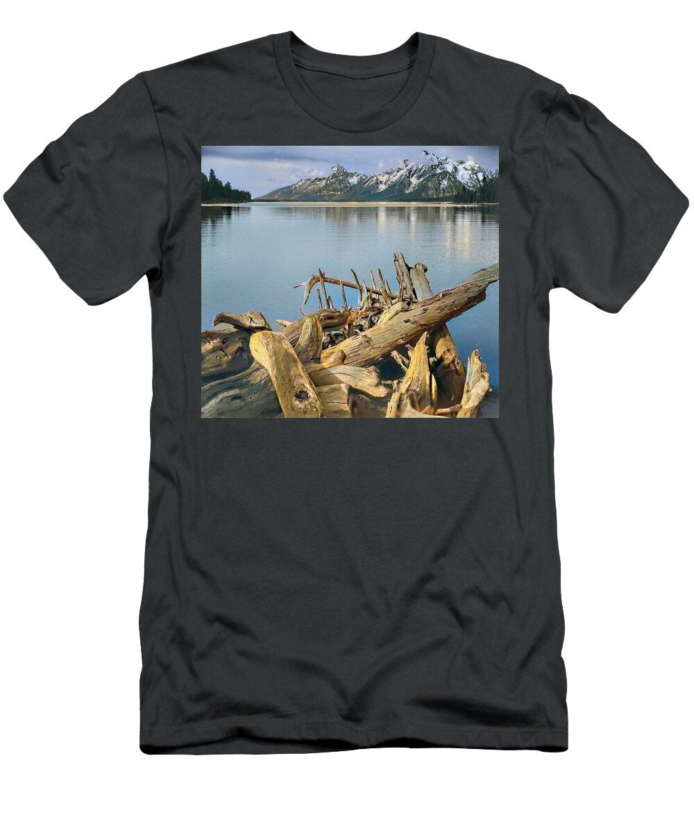 Jackson Lake Grand Tetons Color Ansel Adams T-Shirt