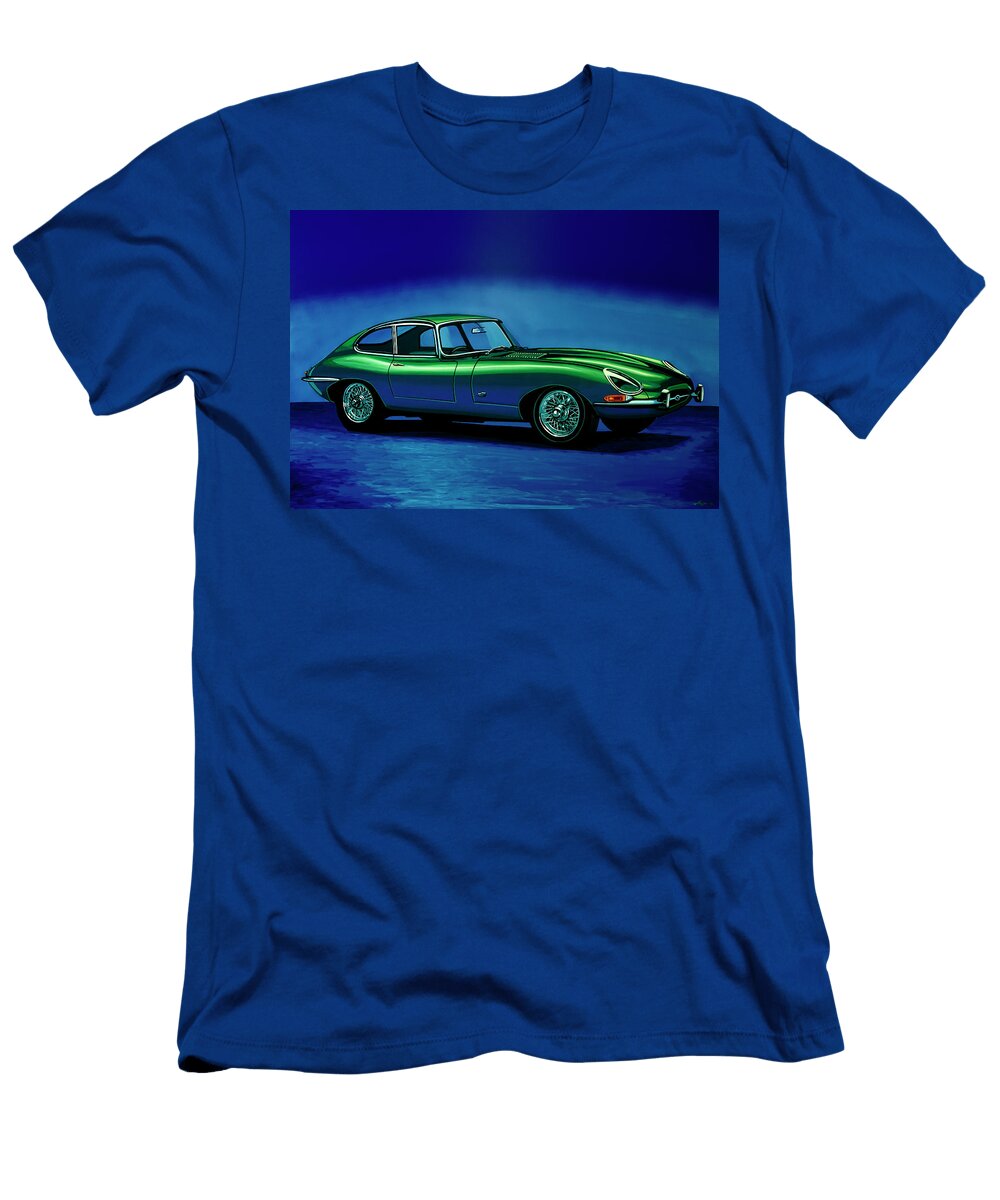 Jaguar E Type 1967 Painting Paul Meijering T-Shirt