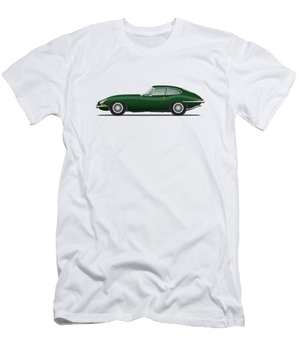 Jaguar E Type Fixed Head Coupe British Racing Green Steve H Clark Photography T-Shirt