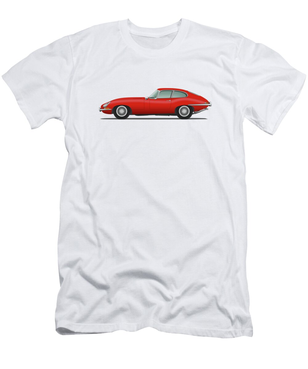 Jaguar E Type Fixed Head Coupe Carmen Red Steve H Clark Photography T-Shirt
