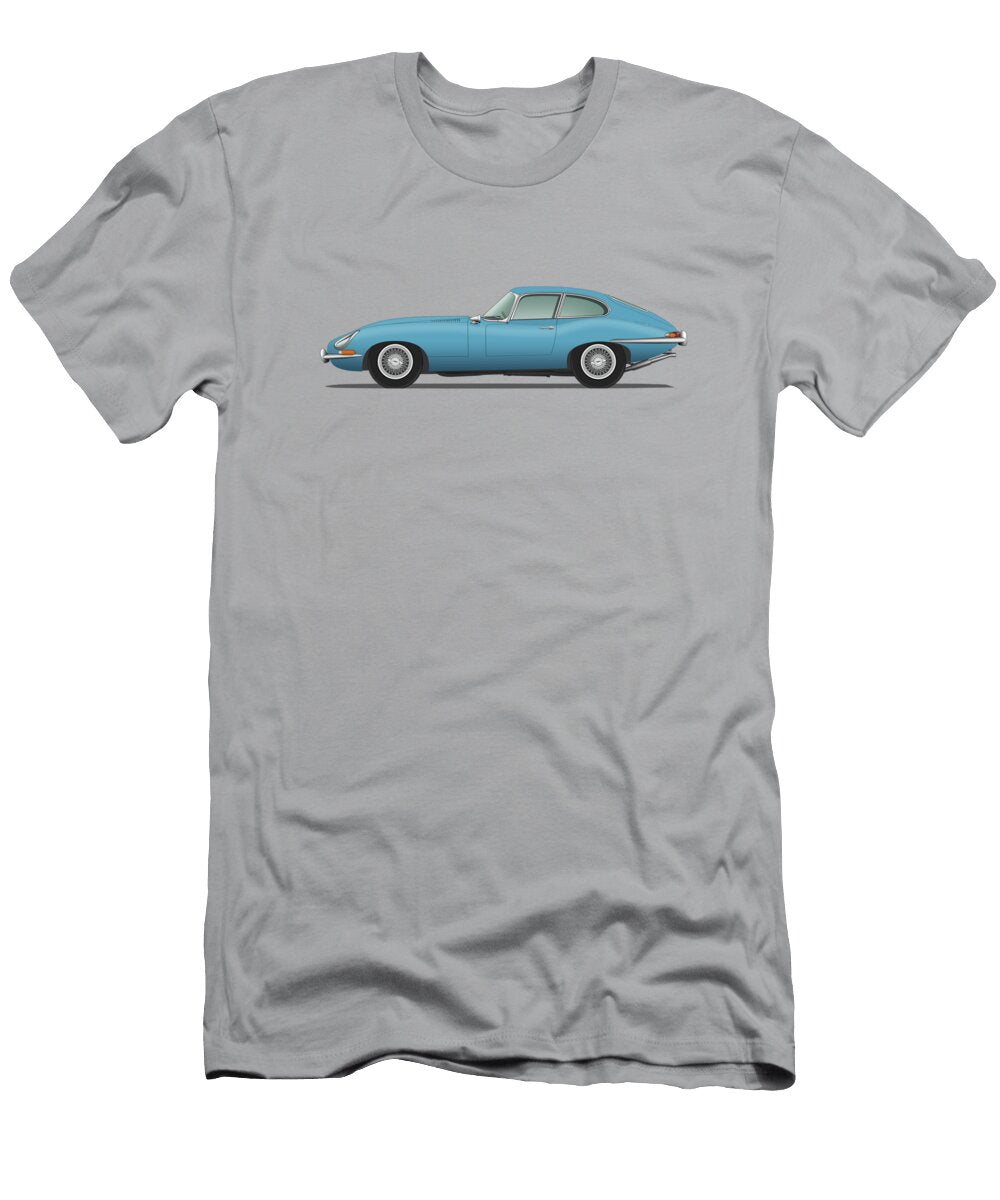 Jaguar E Type Fixed Head Coupe Cotswold Blue Steve H Clark Photography T-Shirt