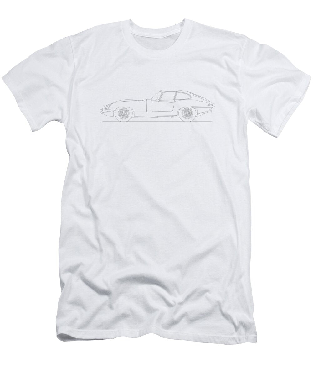 Jaguar E Type Fixed Head Coupe Drawing Steve H Clark Photography T-Shirt