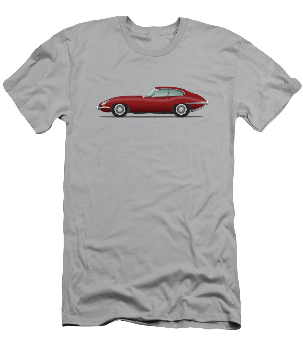 Jaguar E Type Fixed Head Coupe Maroon Steve H Clark Photography T-Shirt