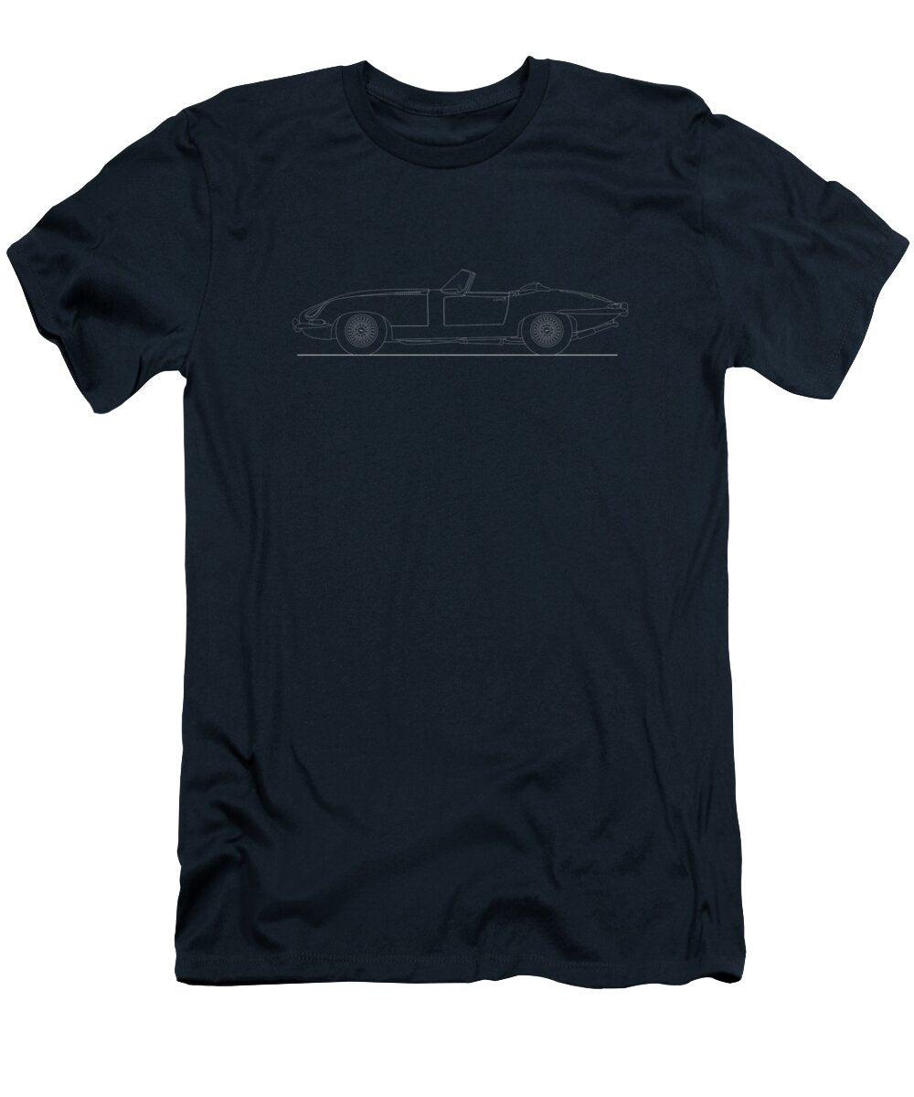 Jaguar E Type Roadster Blueprint Steve H Clark Photography T-Shirt