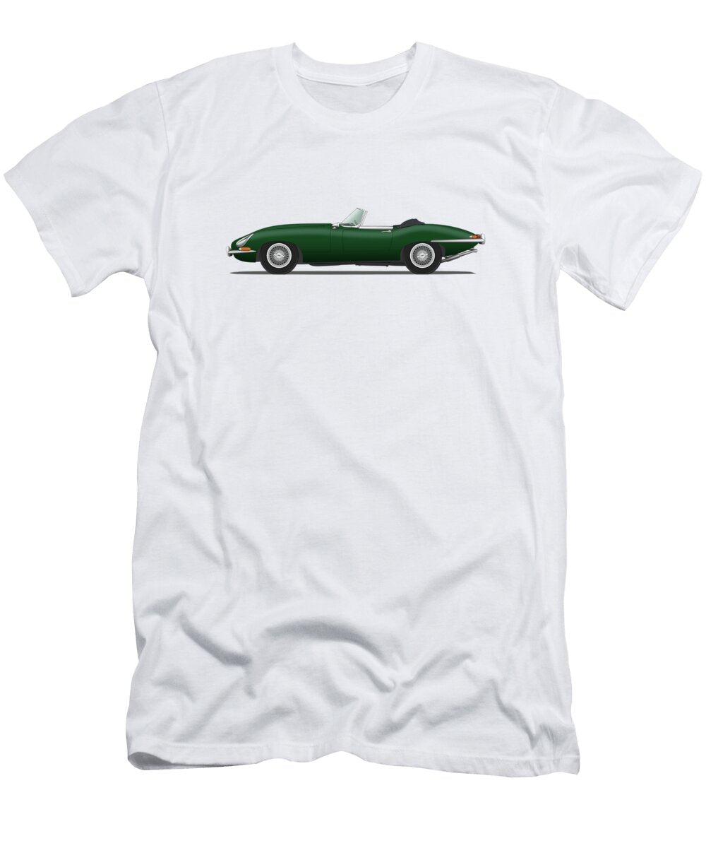 Jaguar E Type Roadster British Racing Green Steve H Clark Photography T-Shirt