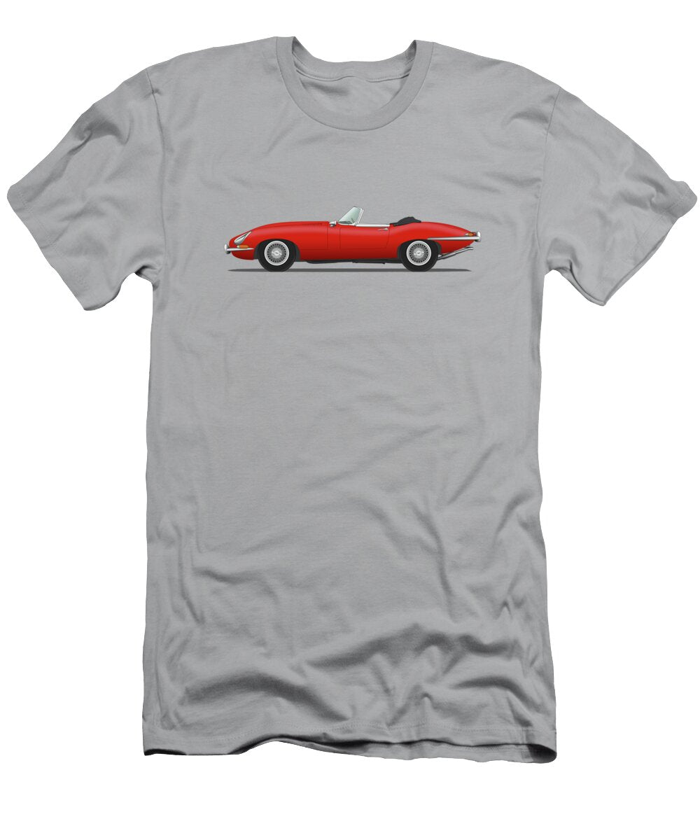 Jaguar E Type Roadster Carmen Red Steve H Clark Photography T-Shirt