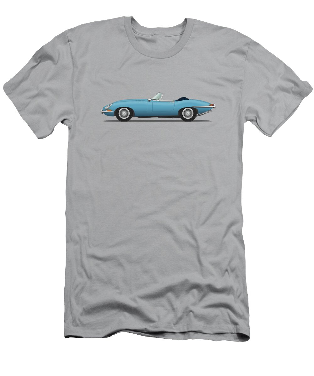 Jaguar E Type Roadster Cotswold Blue Steve H Clark Photography T-Shirt