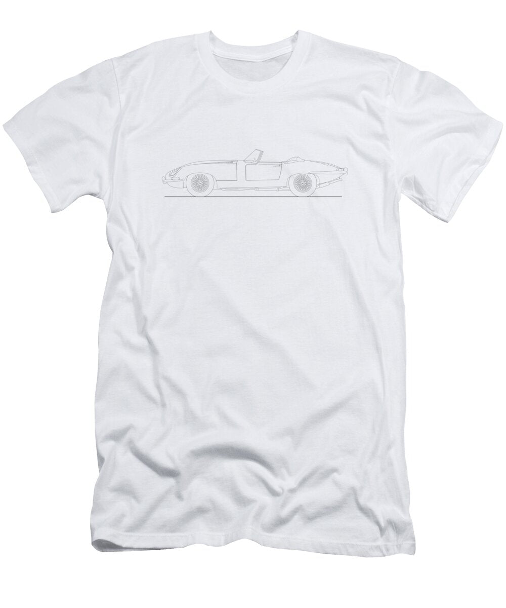 Jaguar E Type Roadster Drawing Steve H Clark Photography T-Shirt