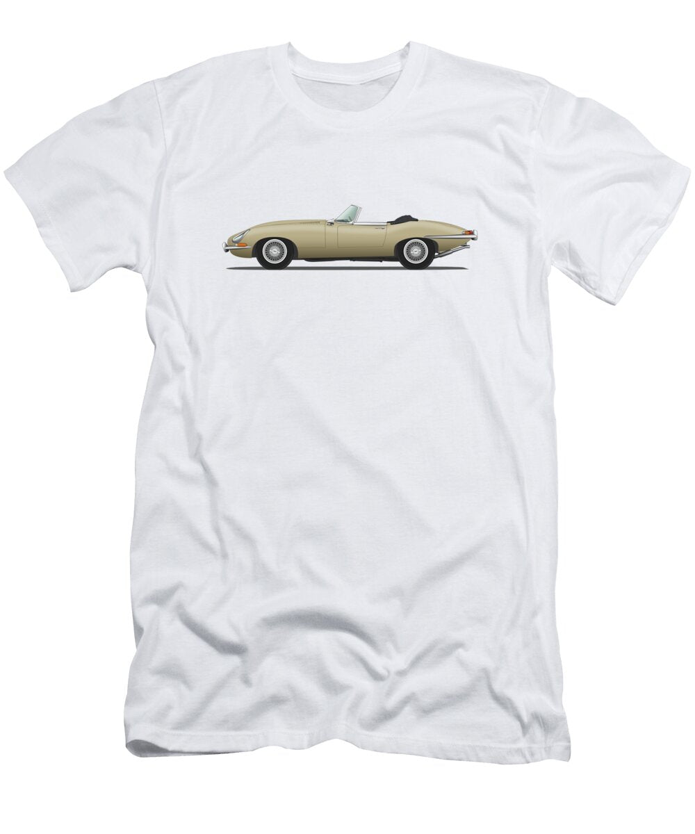 Jaguar E Type Roadster Golden Sand Steve H Clark Photography T-Shirt