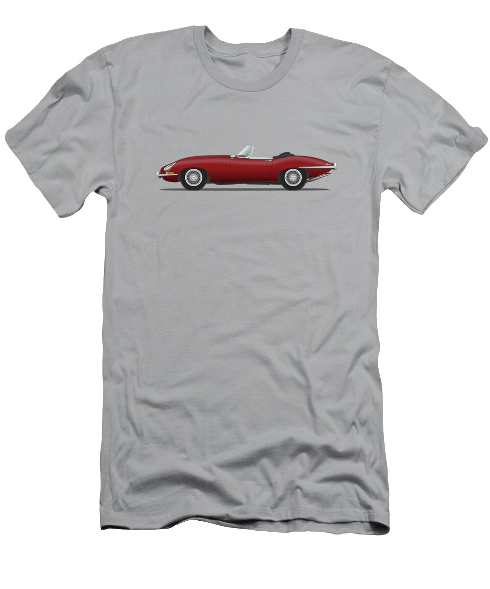 Jaguar E Type Roadster Maroon Steve H Clark Photography T-Shirt