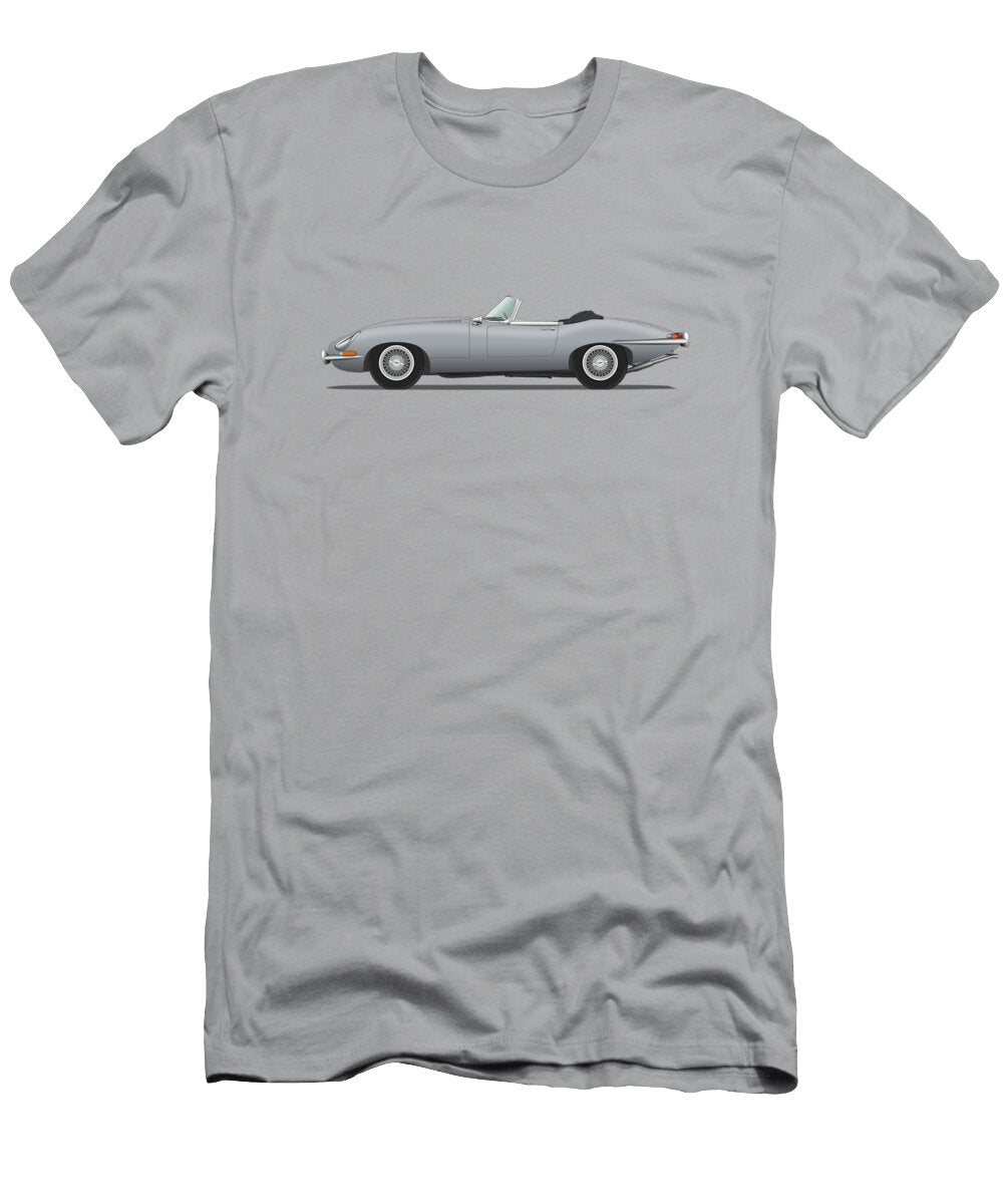 Jaguar E Type Roadster Mist Grey Steve H Clark Photography T-Shirt