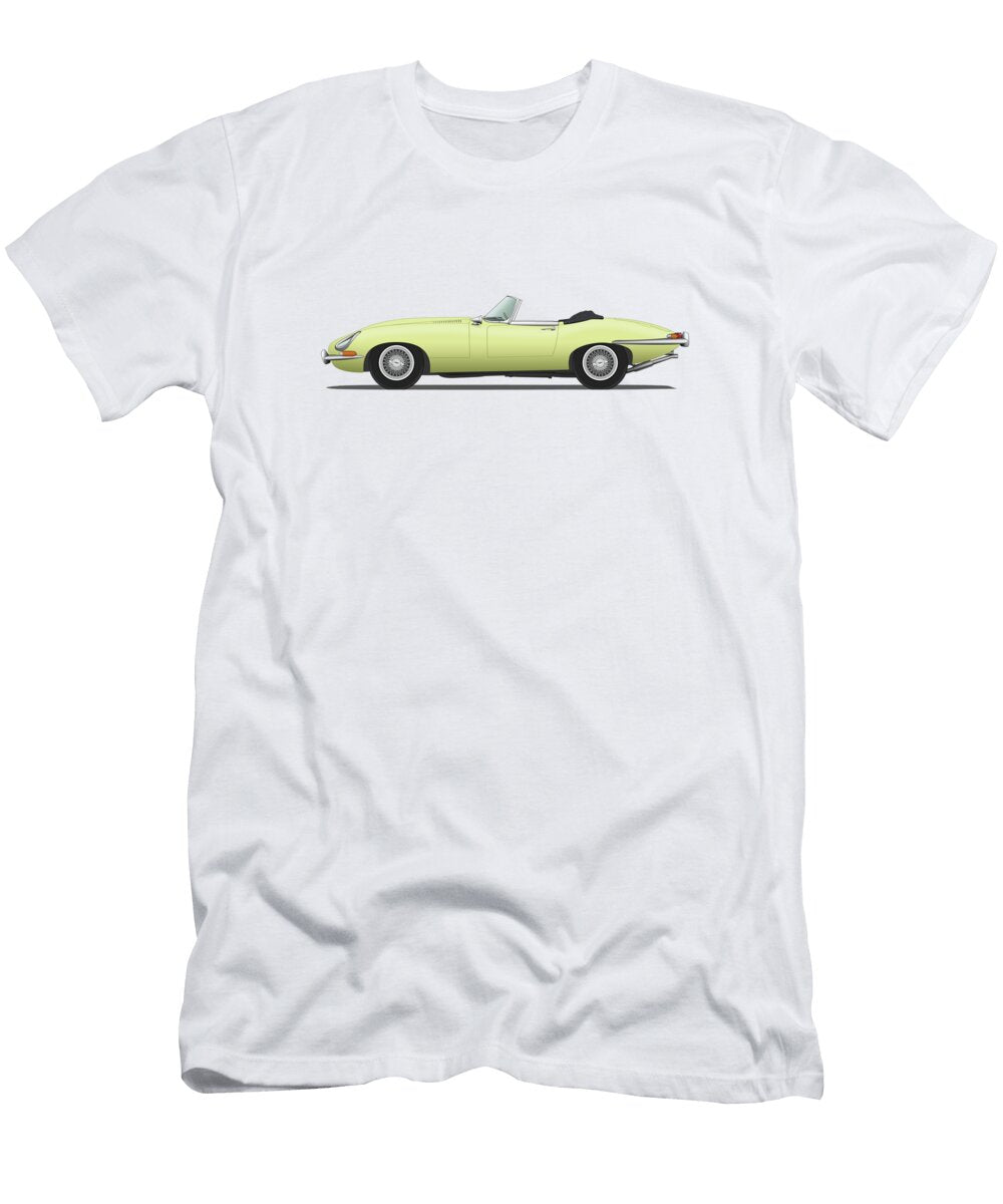 Jaguar E Type Roadster Primrose Steve H Clark Photography T-Shirt