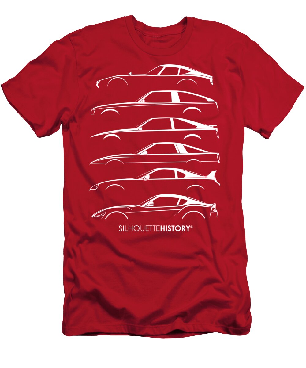 Japanese Sports Car 6g White Silhouettehistory Gabor Vida T-Shirt
