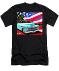 Kaiser Lowrider Classic Custom Hot Rod USA Flag Oil Paint Colorful Sun Edgar Dorice T-Shirt