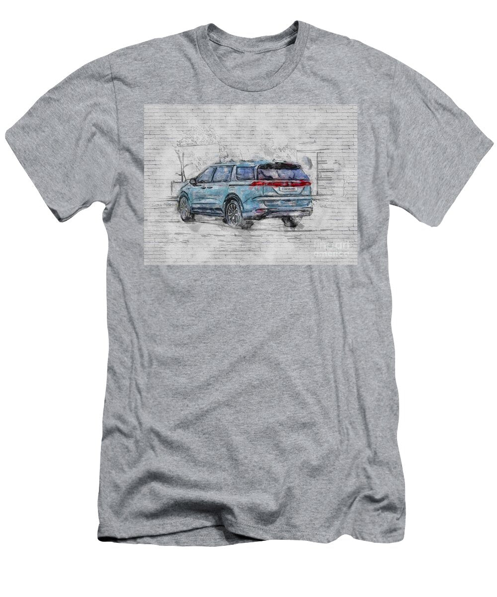 Kia Carnival 2021 Rear Exterior Minivan New Silver Korean Cars Ashtyn Treutel T-Shirt
