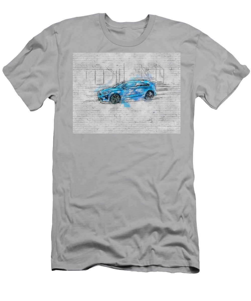 Kia Ceed 2018 Hatchback Side Exterior New Blue Ashtyn Treutel T-Shirt
