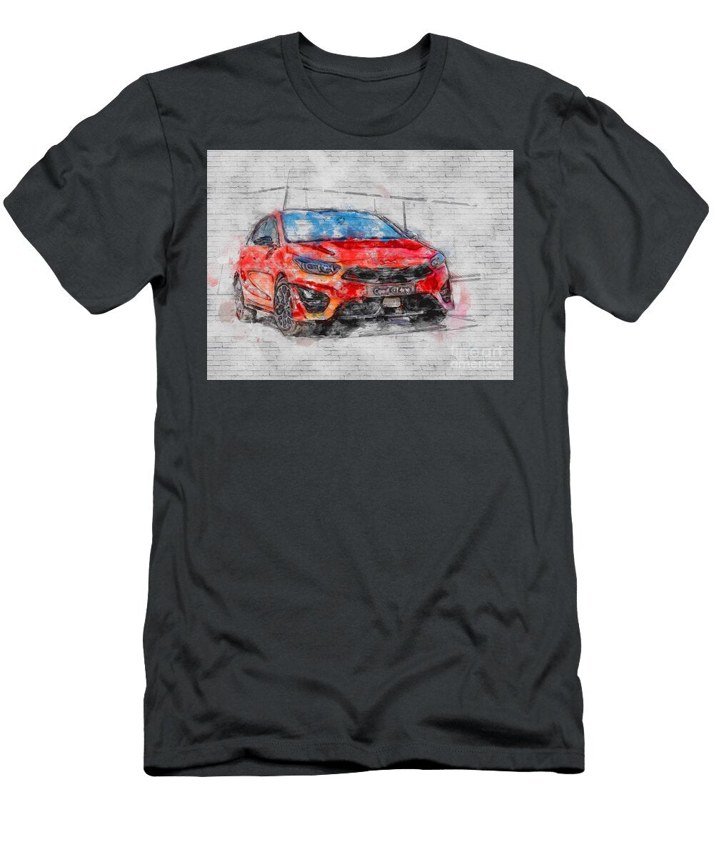 Kia Ceed Gt Line 2021 Exterior Orange Hatchback New Korean Cars Ashtyn Treutel T-Shirt