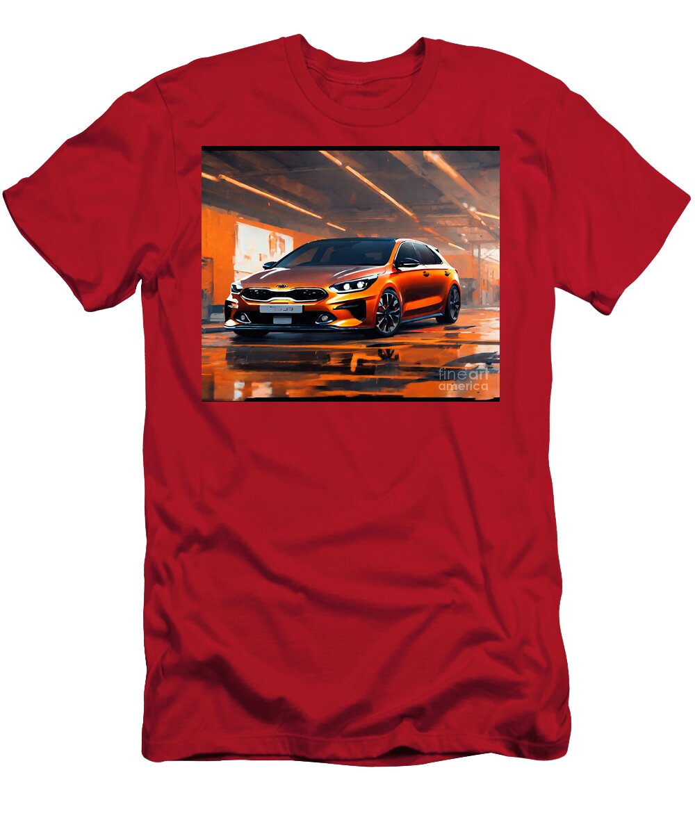 Kia Ceed Gt Line 2021 Front View Exterior Orange Hatchback Cortez Schinner T-Shirt