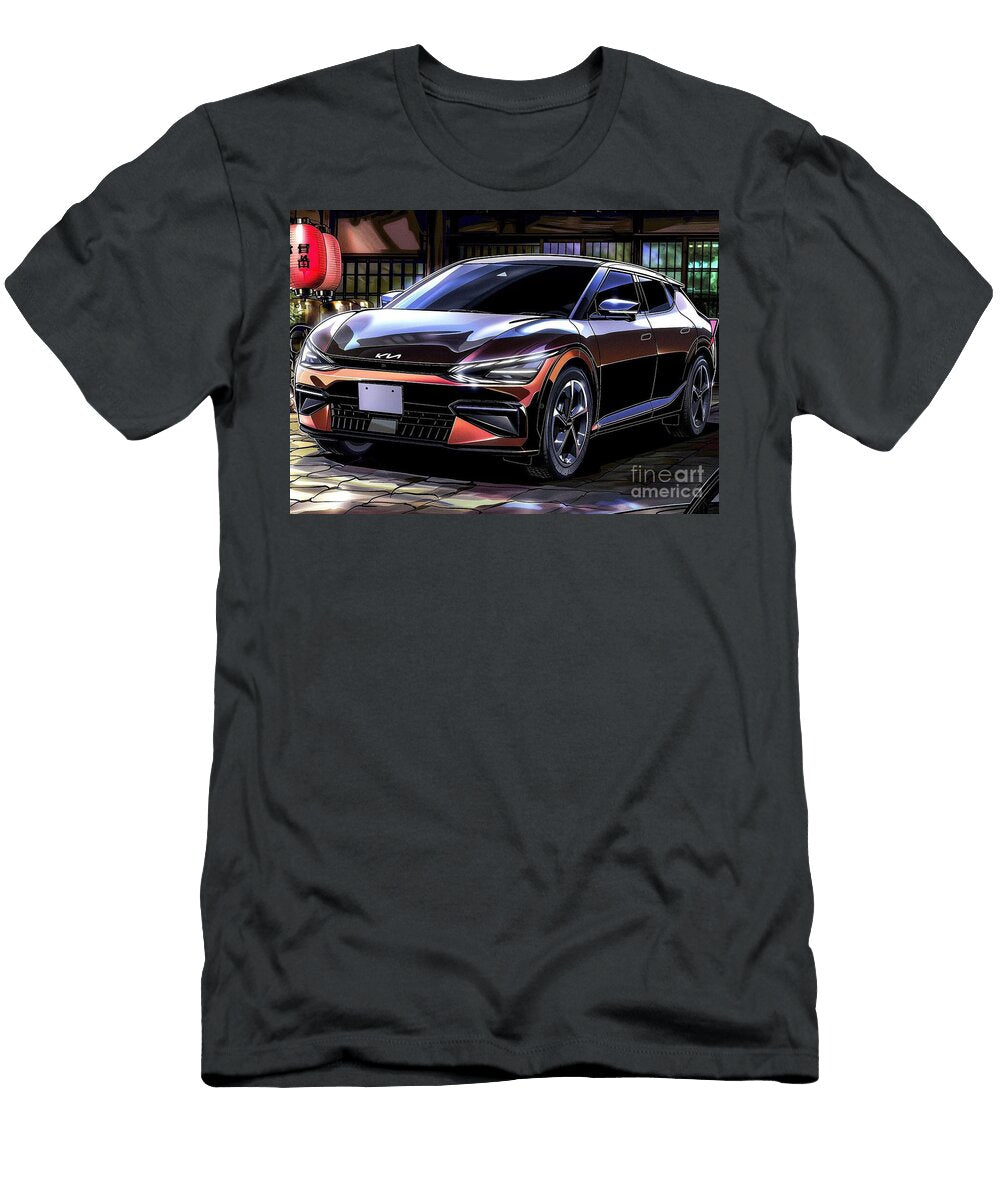 Kia Ev Concept Car Sleek Design and Futuristic Features Destiney Sullivan T-Shirt