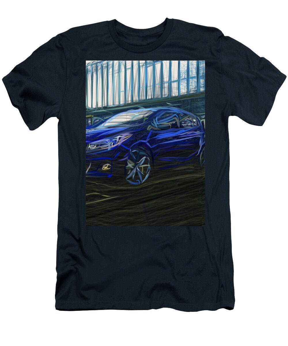 Kia Forte5 Hatchback Drawing Carstoon Concept T-Shirt