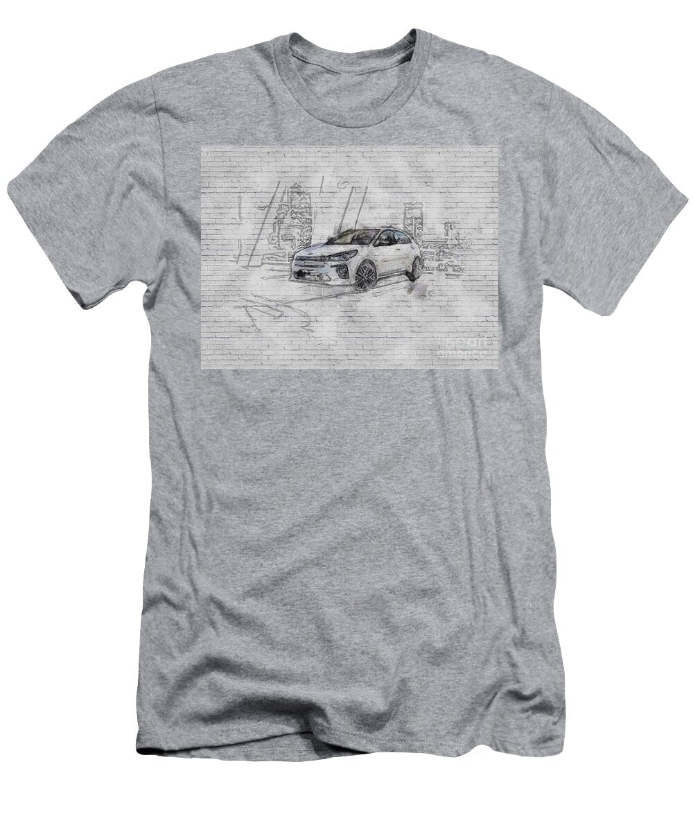 Kia Rio 2018 Hatchback New White Exterior Gt Line Korean Cars Ashtyn Treutel T-Shirt