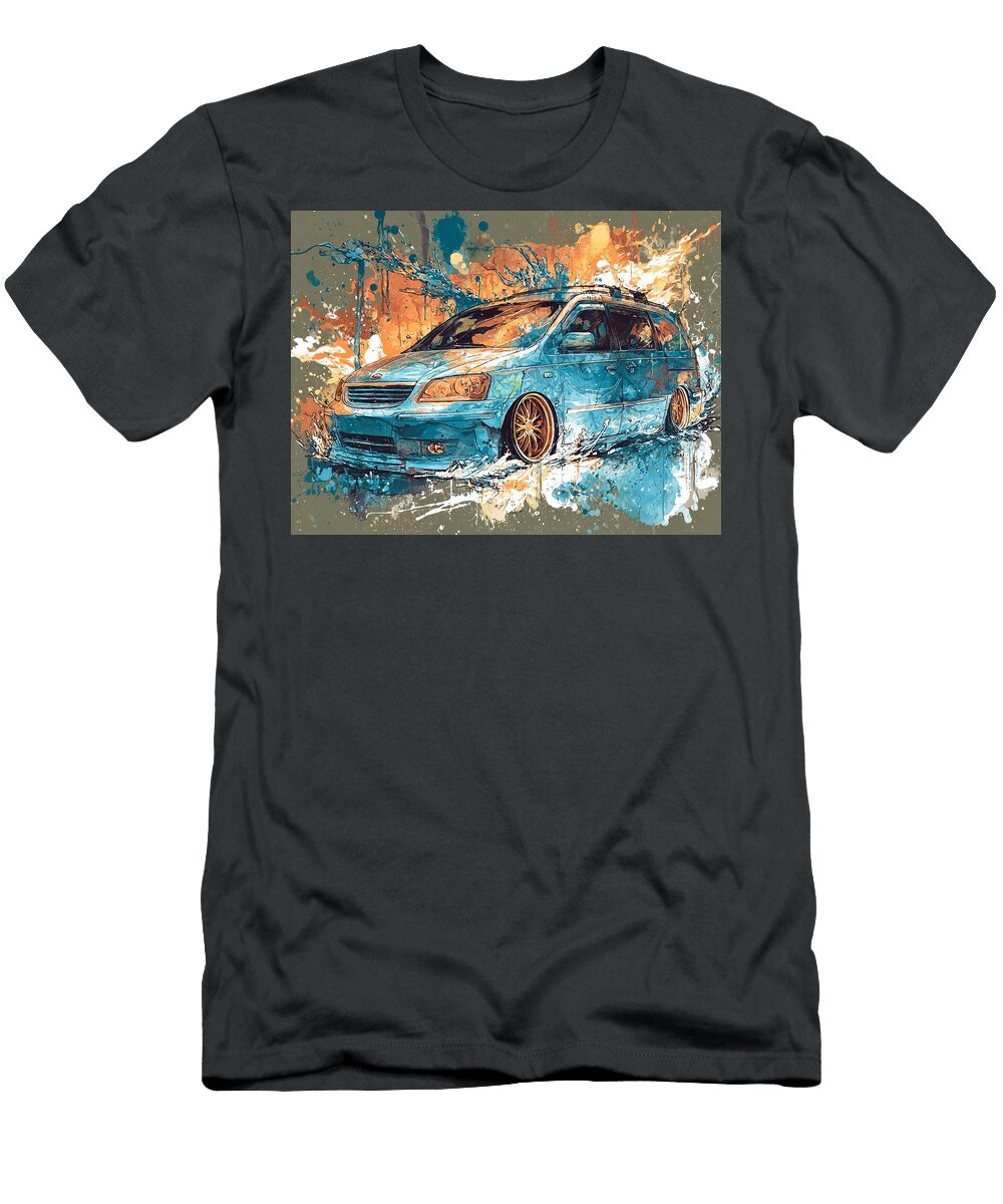 Kia Sedona 2003 Minivan Abstract Car Colorful Design Abstract Car Art Hollie Love T-Shirt