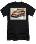 Kia Sedona 2003 Minivan Urban Sketch Car Design Orange Car Sketch Design Hollie Love T-Shirt
