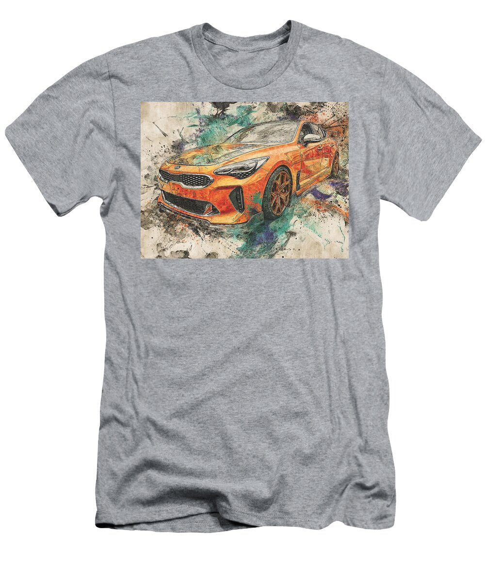 Kia Stinger 2017 Hatchback Modern Design Orange Car Vibrant Orange Sports Car Hollie Love T-Shirt