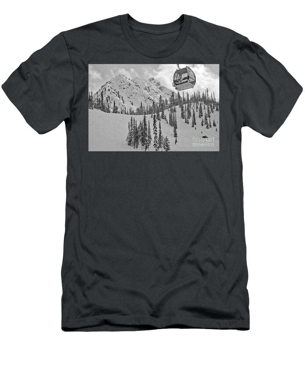 Kicking Horse Golden Eagle Express Gondola Black and White Adam Jewell T-Shirt