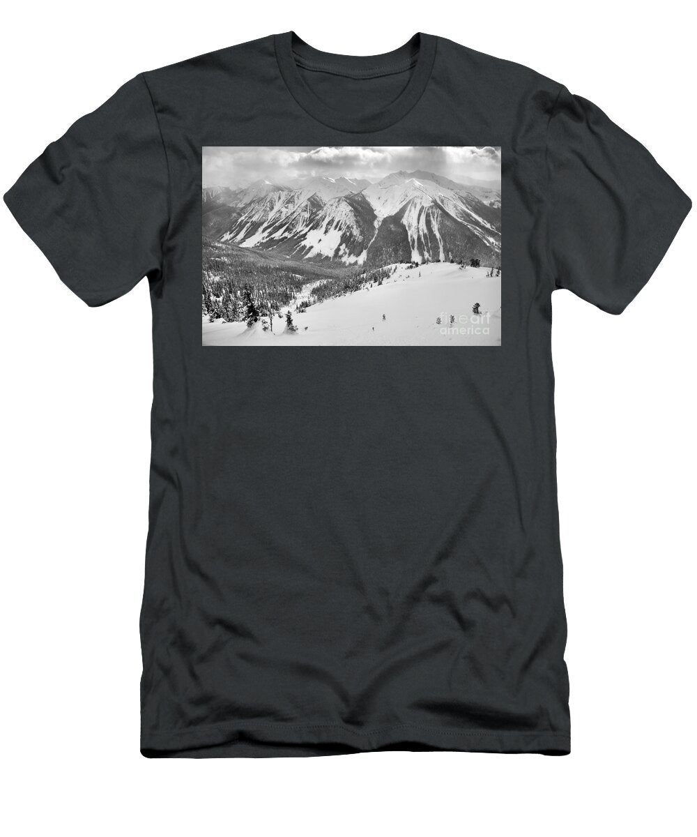 Kicking Horse Purcell Mountains Black and White Adam Jewell T-Shirt