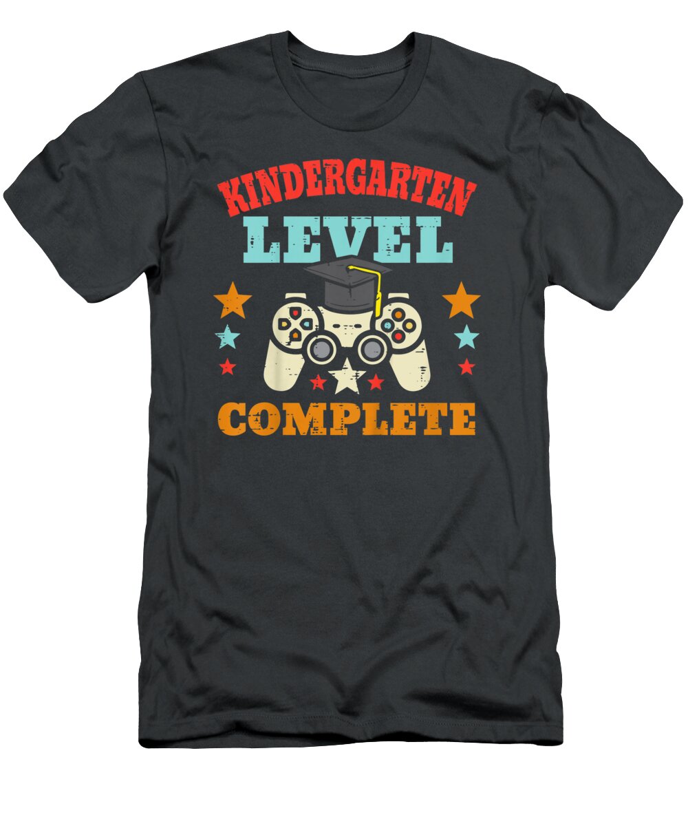Kids Kindergarten Level Complete Graduation Gamer Boys Kids Lance Laurie T-Shirt