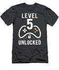 Kids Level 5 Unlocked Video Game 5th Birthday Devin Feile T-Shirt