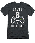 Kids Level 8 Unlocked Video Game 8th Birthday Devin Feile T-Shirt