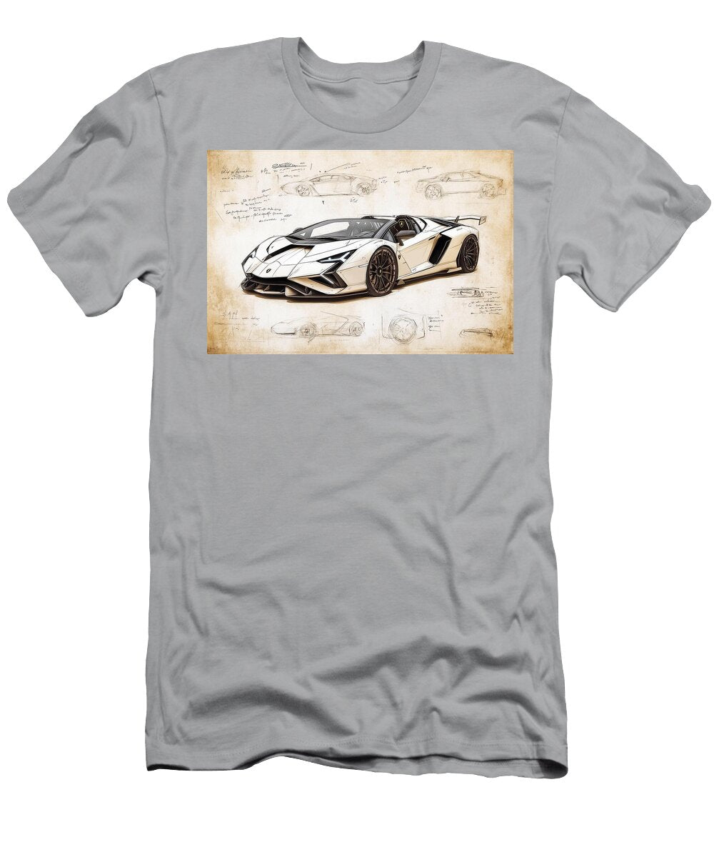 Lamborghini Blueprint 2025 Frederick Vellani T-Shirt