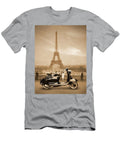 Lambretta Scooter At the Eiffel Tower Mike Mcglothlen T-Shirt