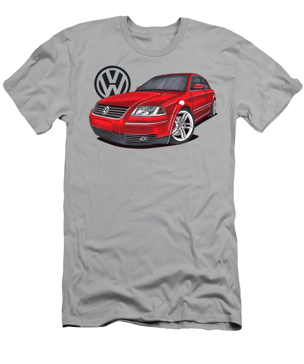 Legendary Iconic Germany Business Car Red Modern Volkswagen Passat Sedan B5 Vlad Automotive T-Shirt