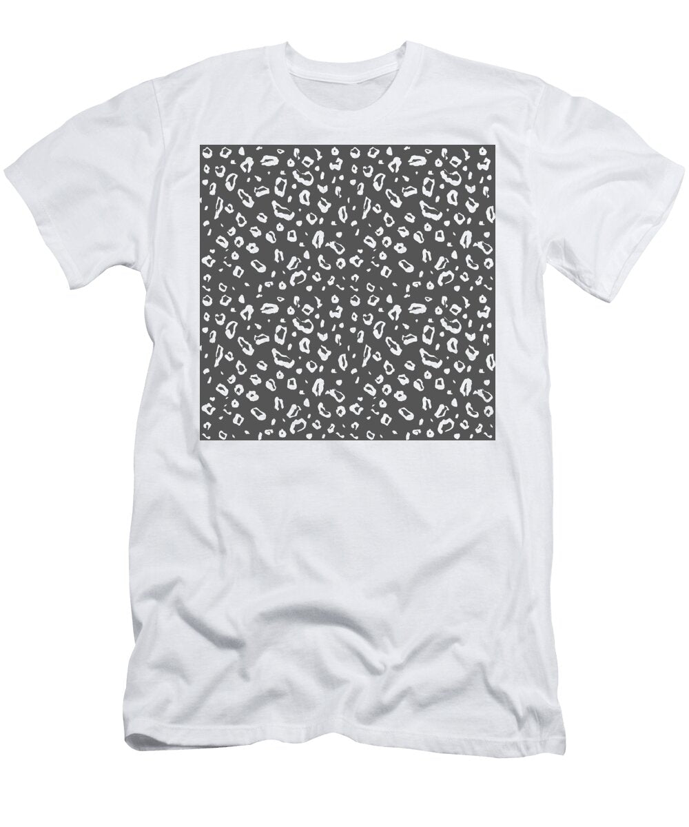 Leopard Skin Pattern Grey and White Studio Grafiikka T-Shirt