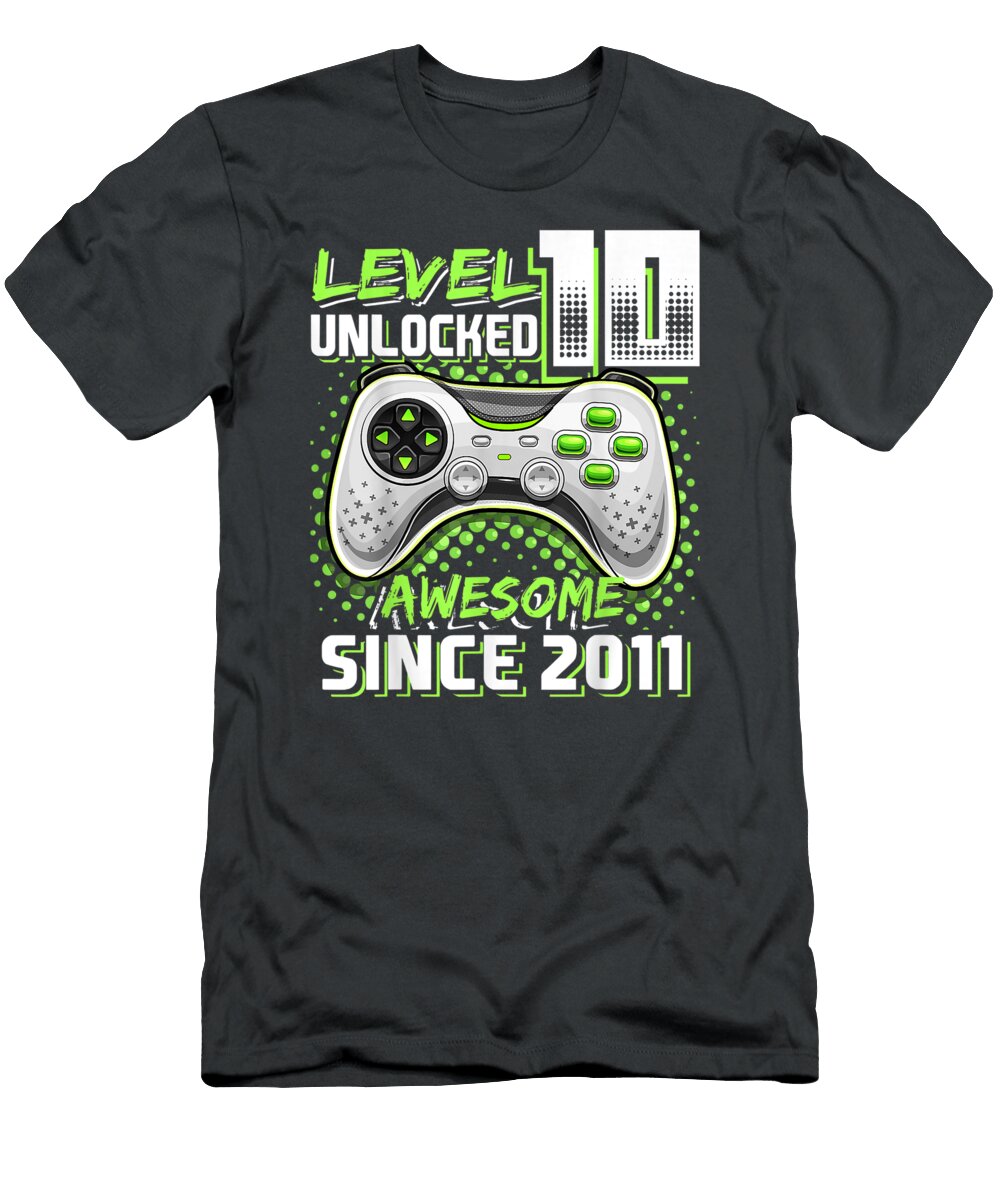 Level 10 Unlocked Awesome 2011 Video Game 10th Birthday Albert Karly T-Shirt